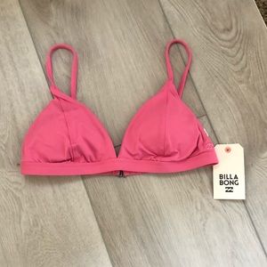 Billabong Pink Small Triangle Bikini Top NWT